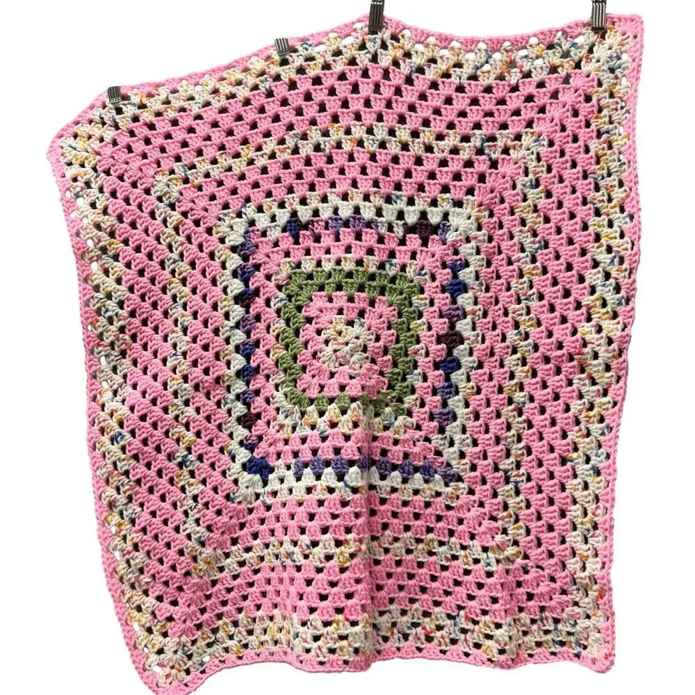 UNISEX Baby Blanket Handmade Classic‎ Retro Look Afghan NWOT STYLE #3695